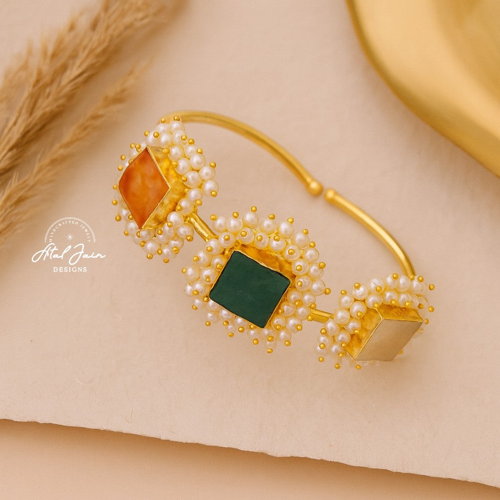 Luxe Square Stone Cuffs