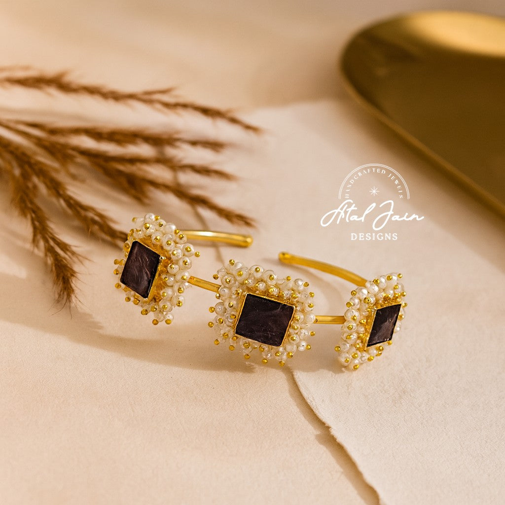 Luxe Square Stone Cuffs