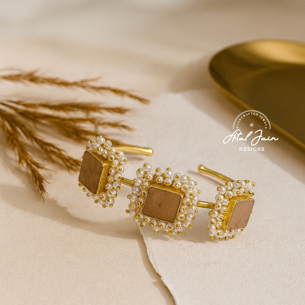 Luxe Square Stone Cuffs