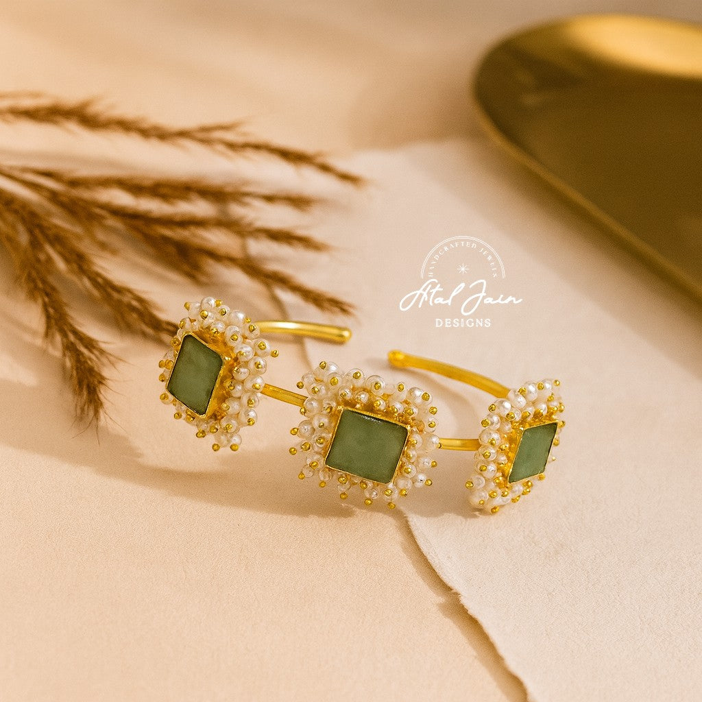 Luxe Square Stone Cuffs