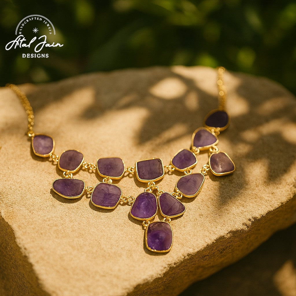 Ethereal Symphony: Vibrant Stone Necklace