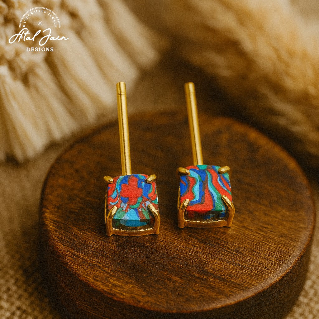 Jewel-Toned Glamour Earrings