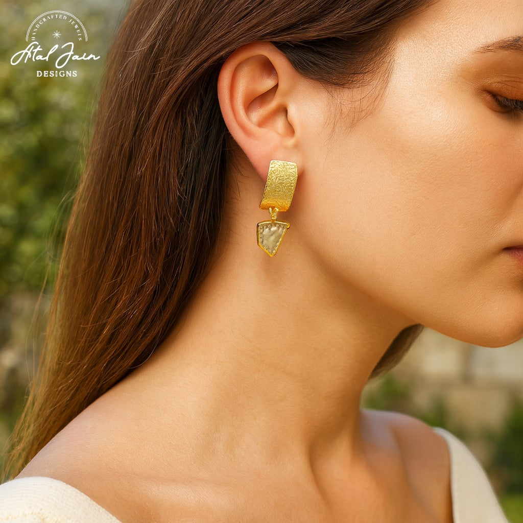 Majestic Glow Gold Hoops