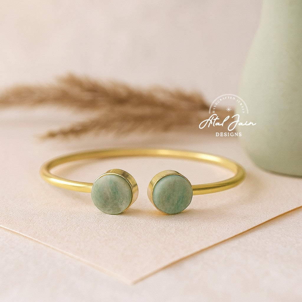Golden Gemstone Serenity Bracelet