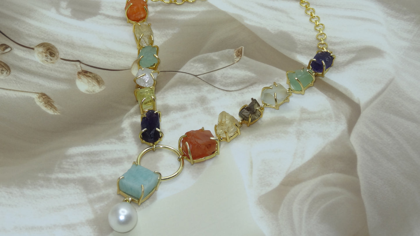 Vibrant Essence Gemstone Necklace