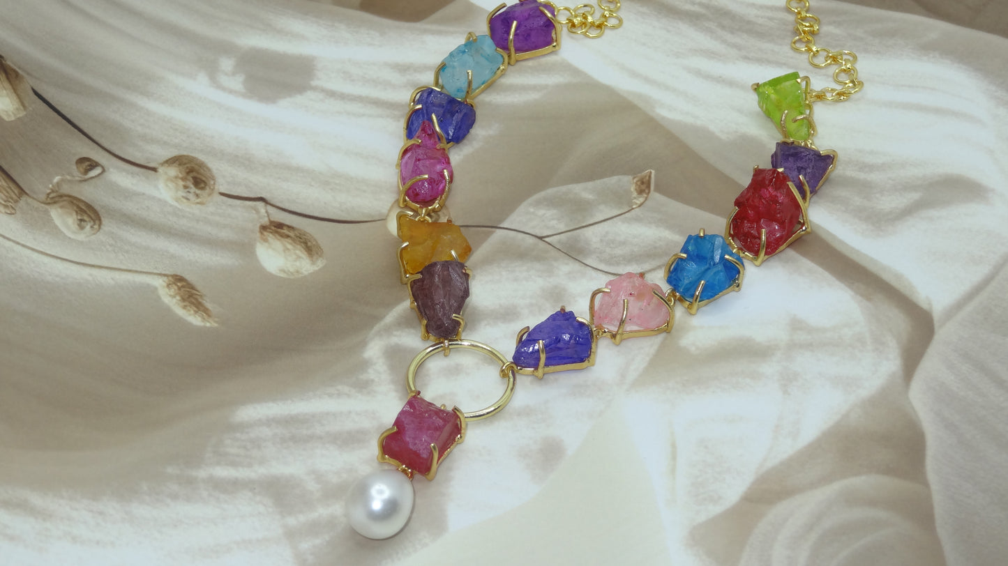 Vibrant Essence Gemstone Necklace