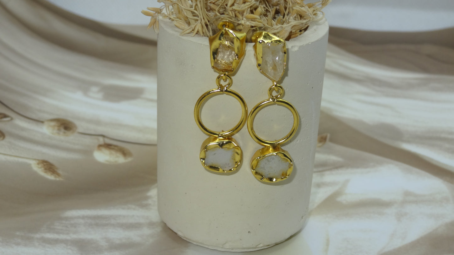 Regal Orchid Stone Earrings