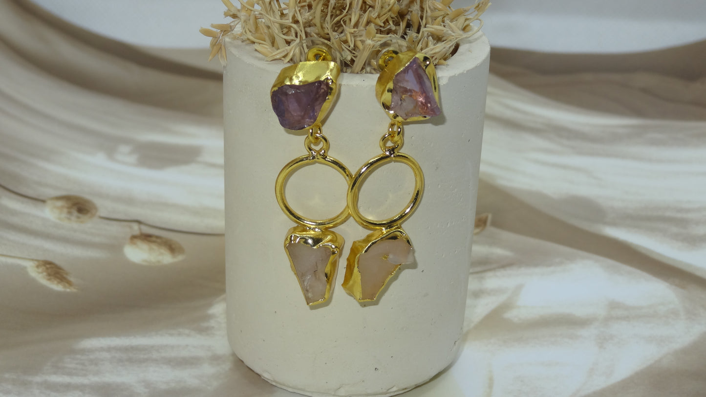 Regal Orchid Stone Earrings