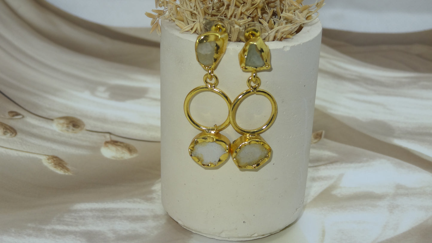 Regal Orchid Stone Earrings