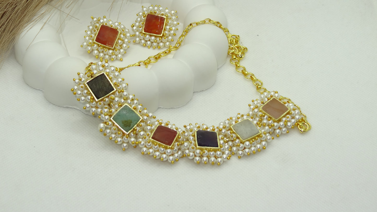 Gemstone Harmony Necklace Set