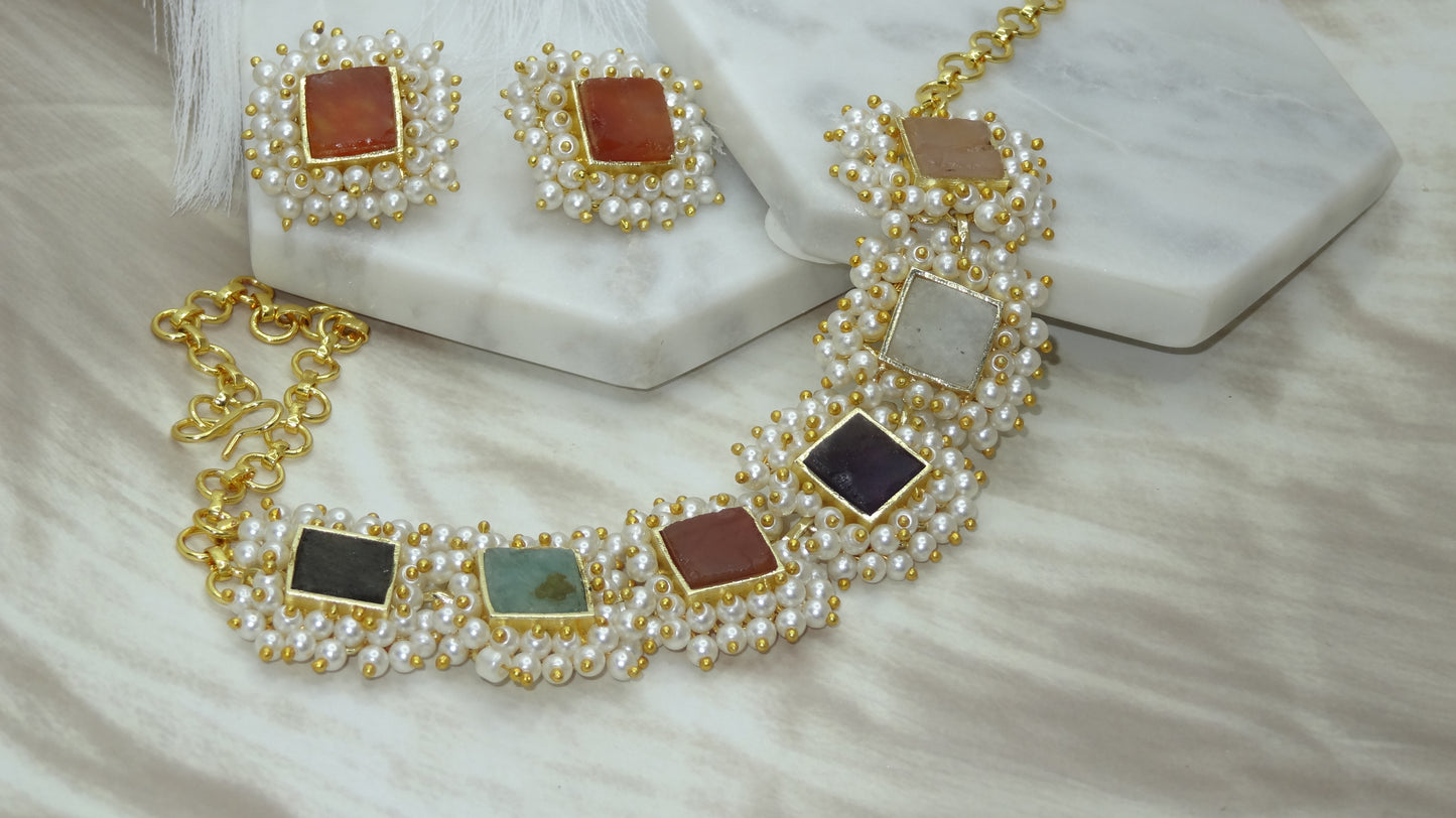 Gemstone Harmony Necklace Set