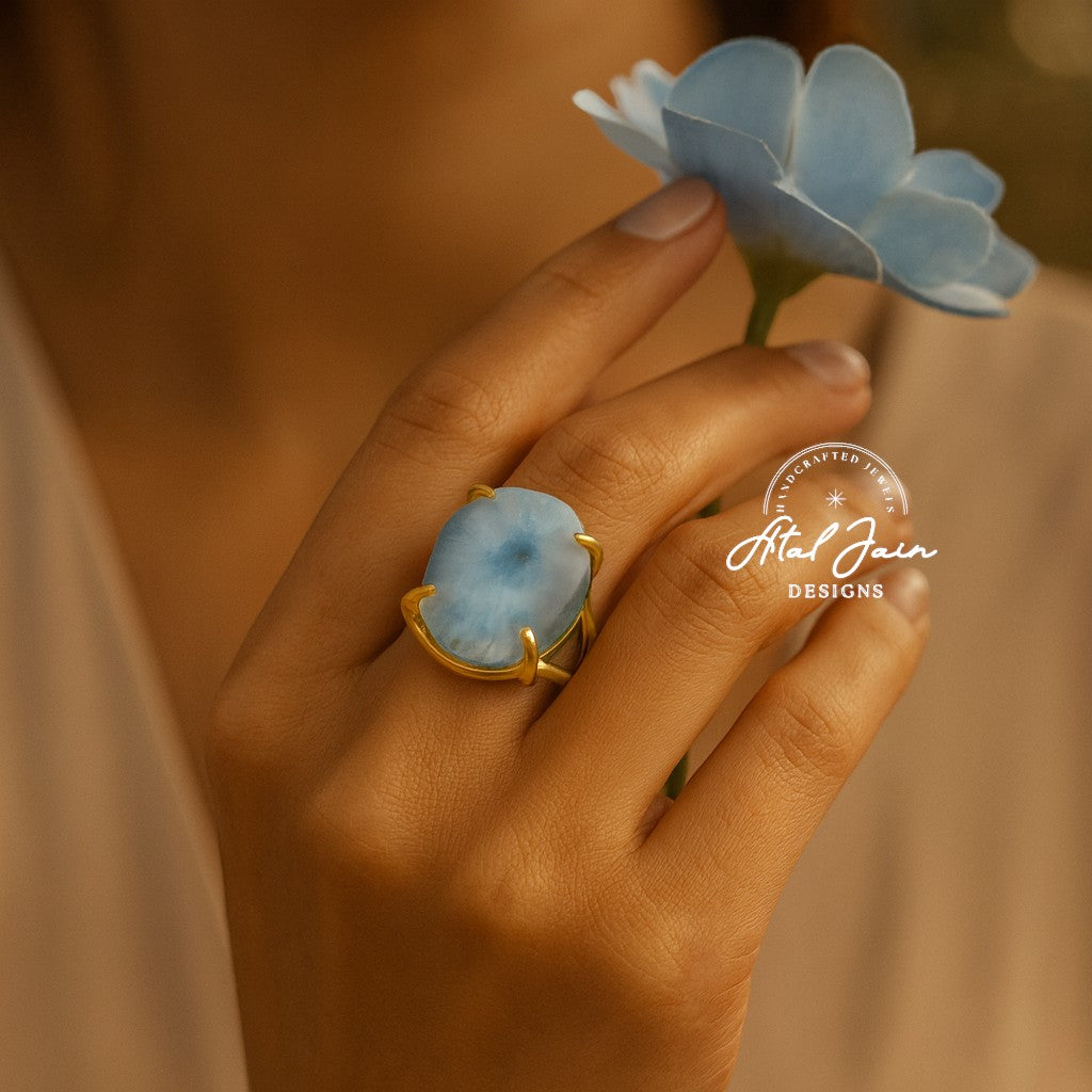 Ethereal Blue Gem Ring