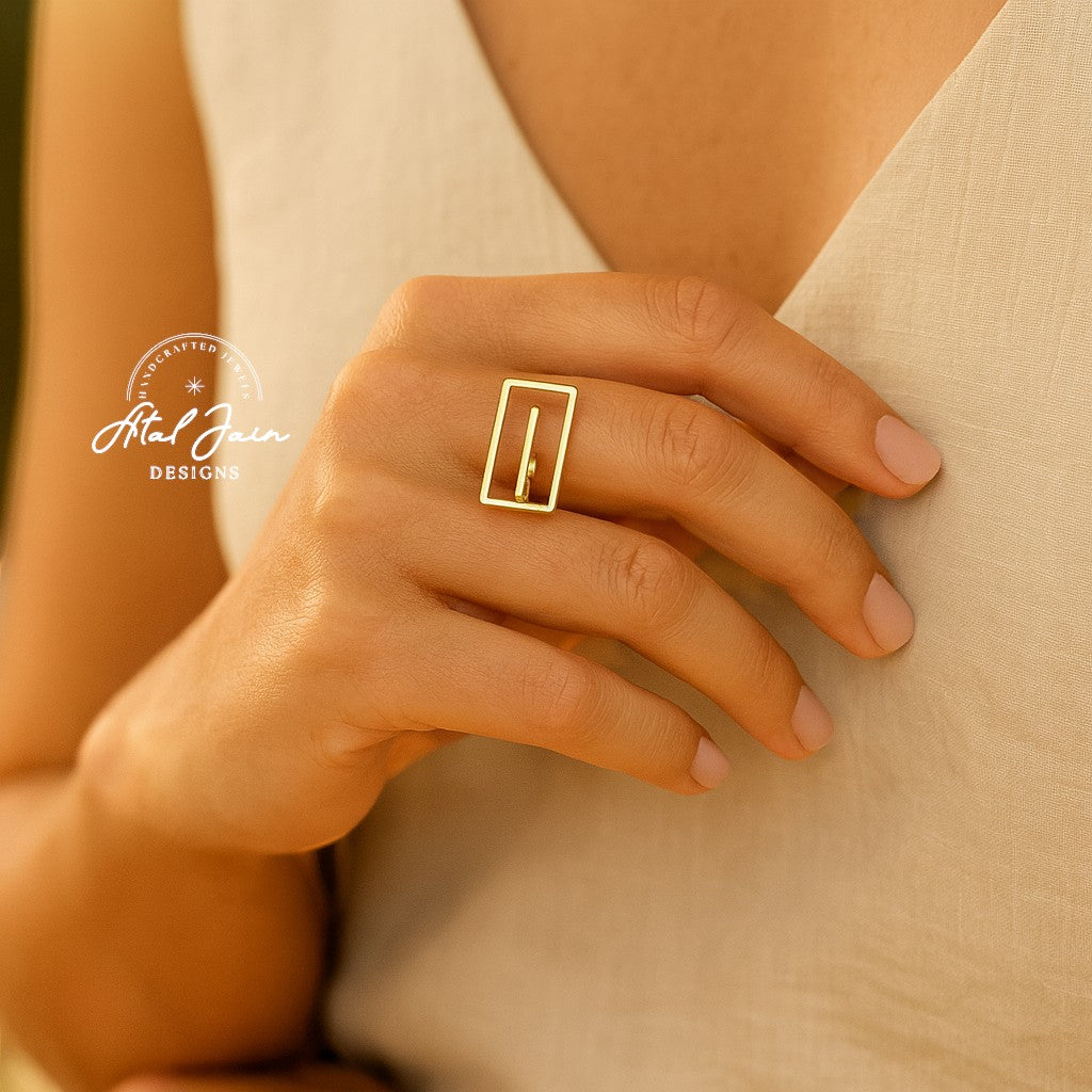 Golden Geometrical Ring