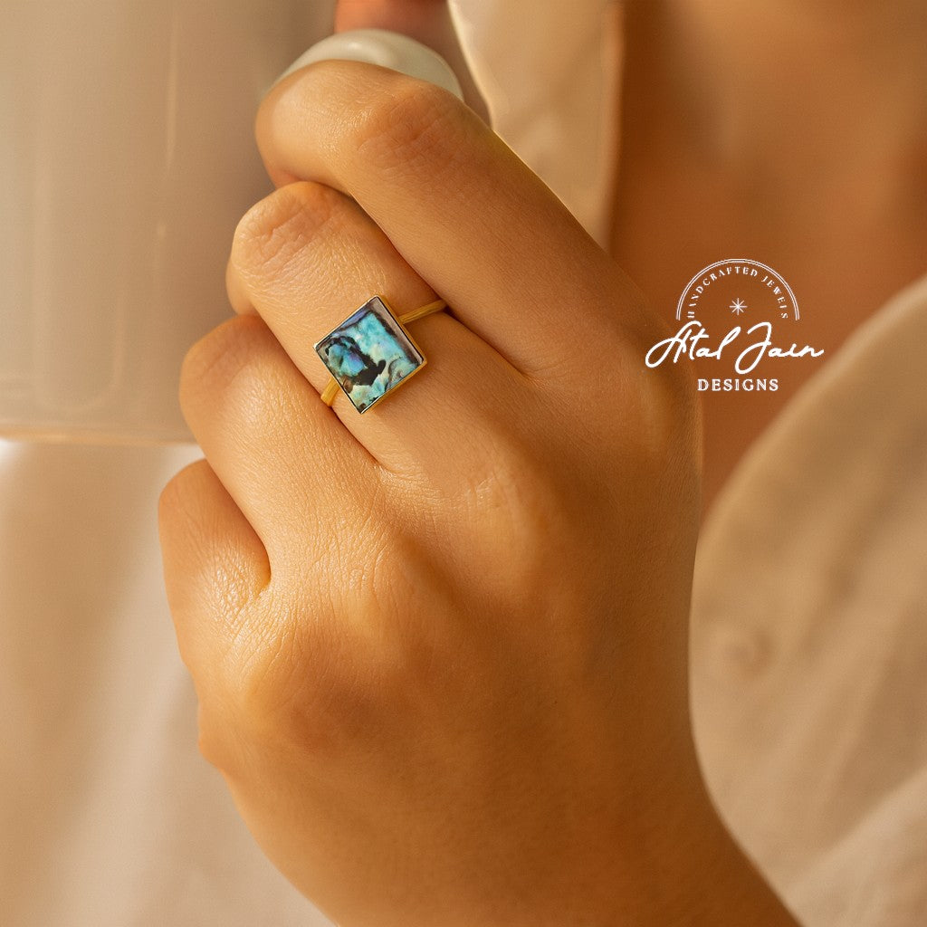 Oceanic Abalone Jewel Ring