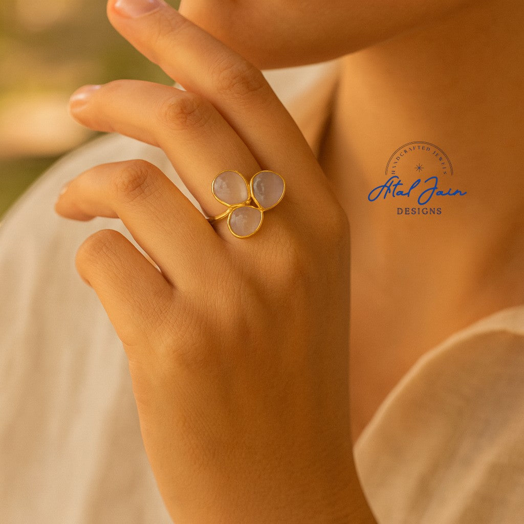 Amethyst Aura Gold Band