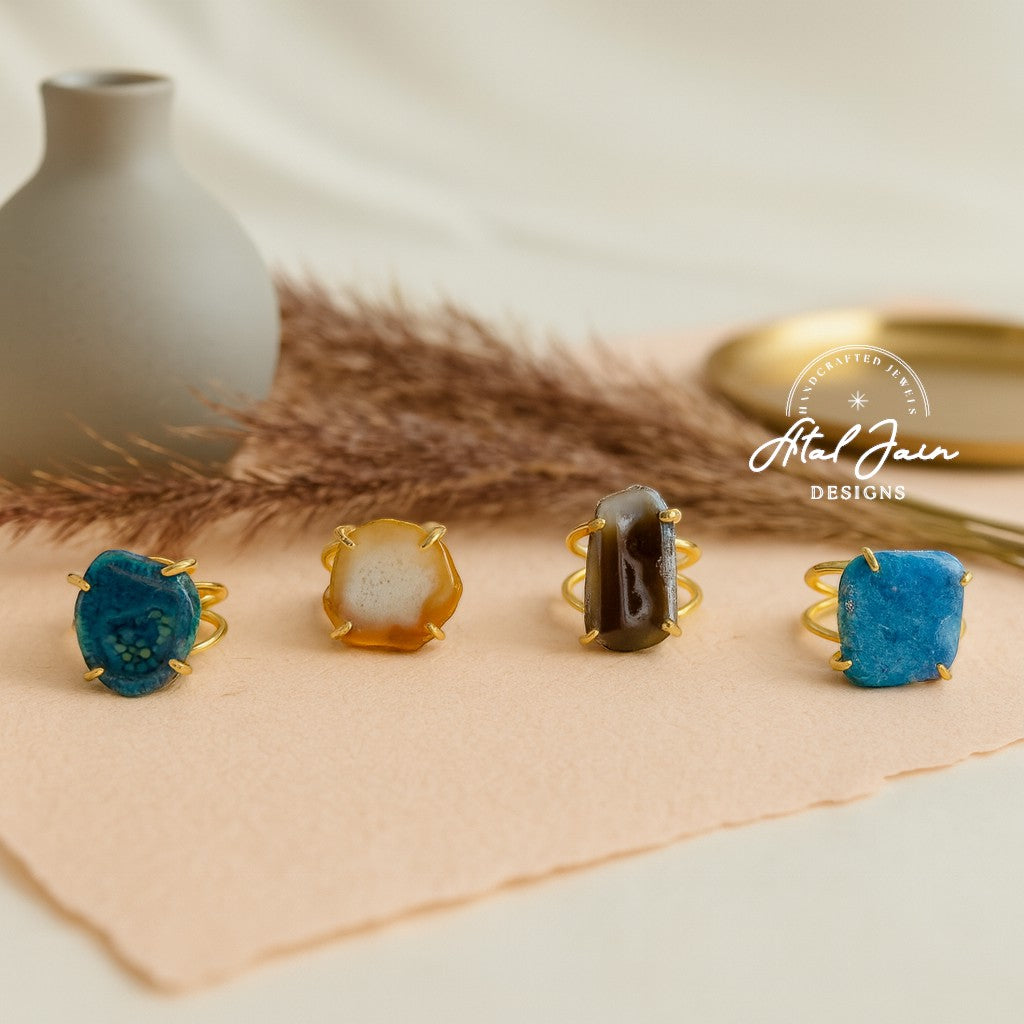 Whispering Rose: Agate Ring