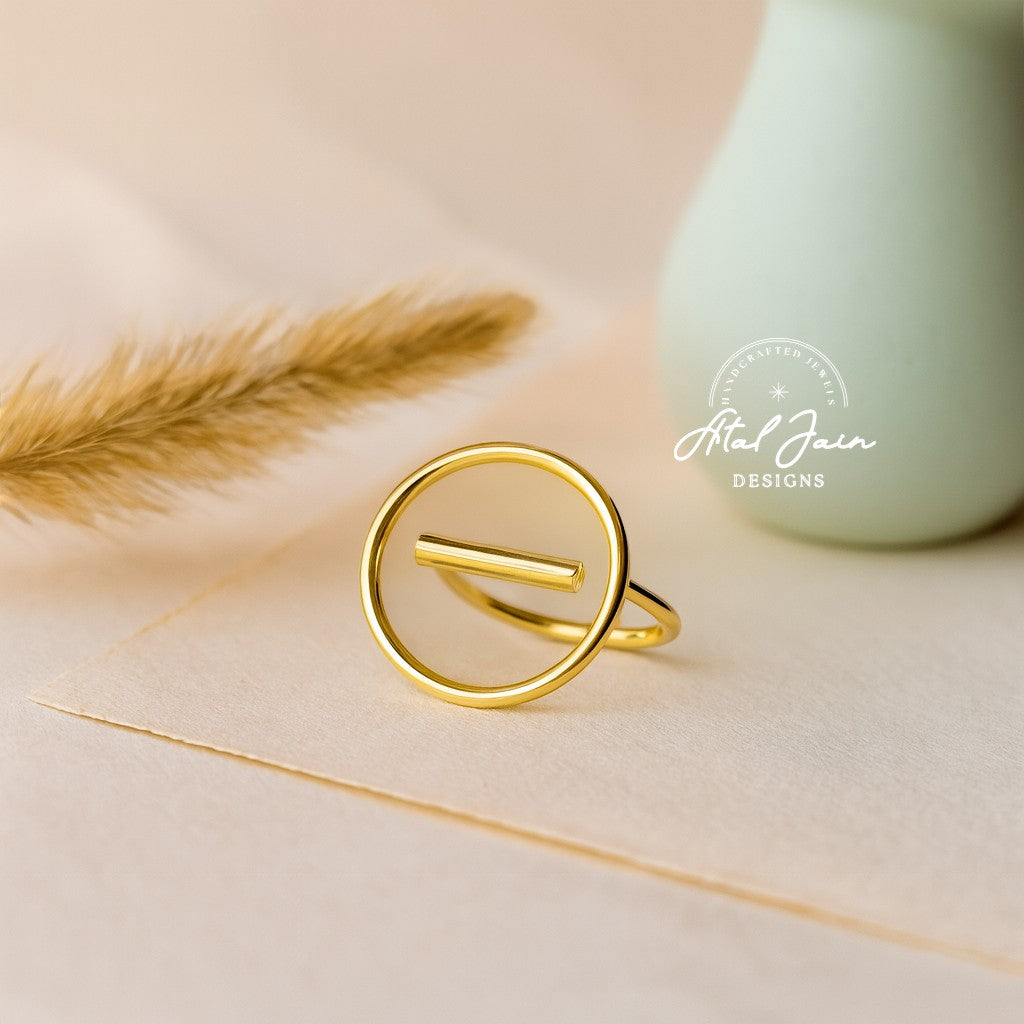 Golden Geometrical Ring