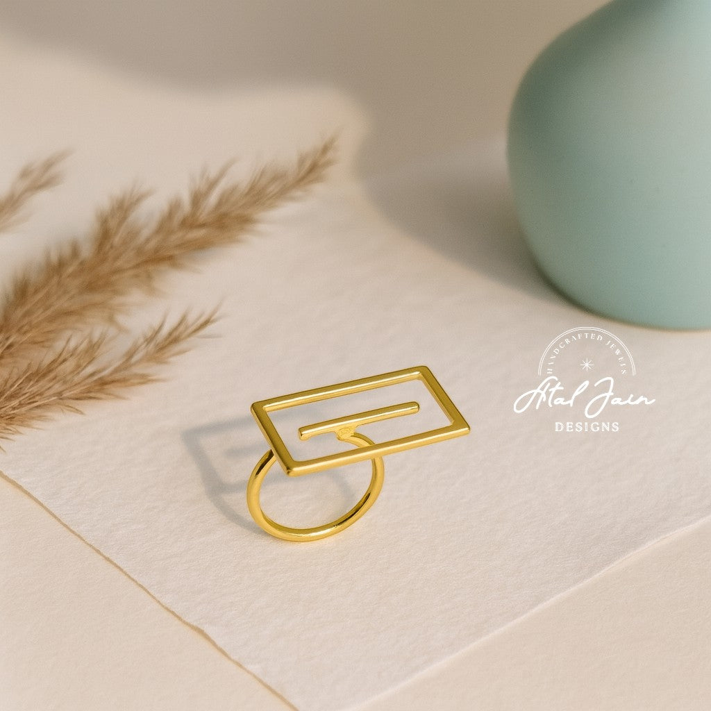 Golden Geometrical Ring