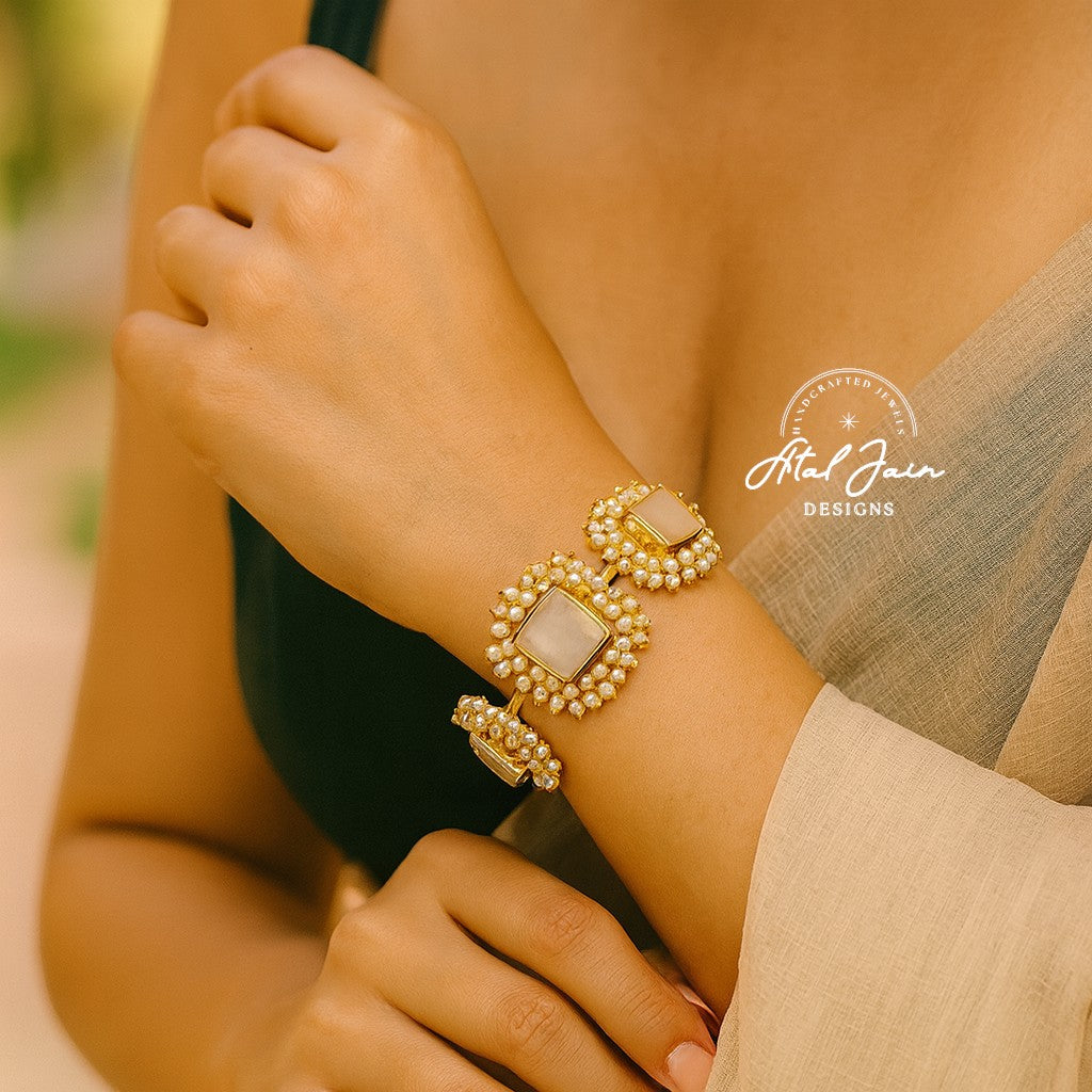 Luxe Square Stone Cuffs