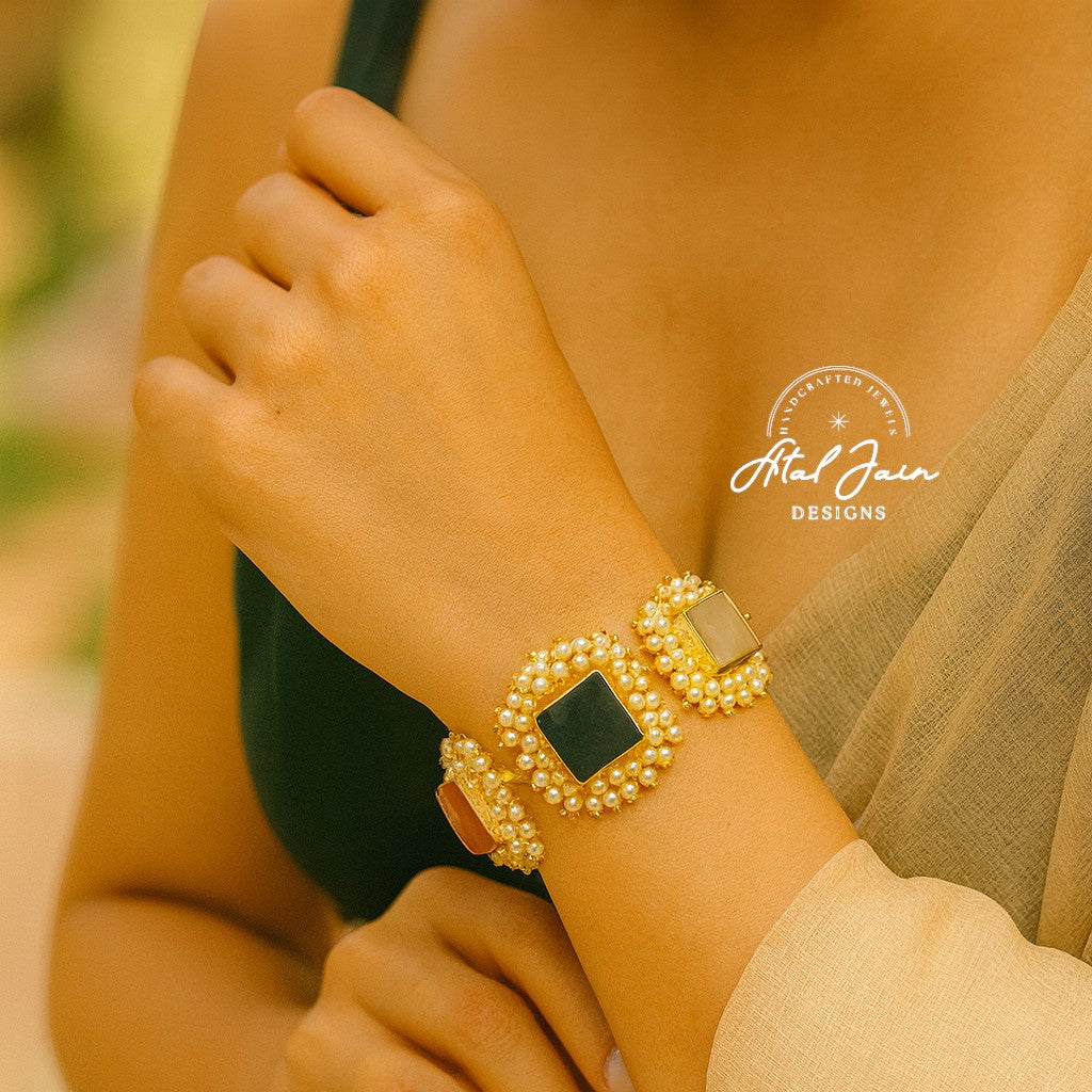 Luxe Square Stone Cuffs