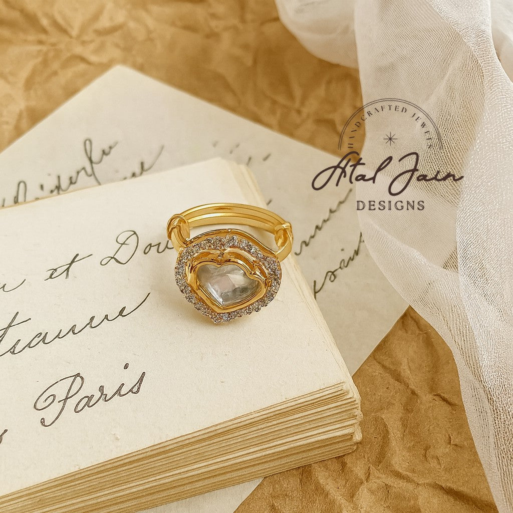 Dilara Polki Heart Ring
