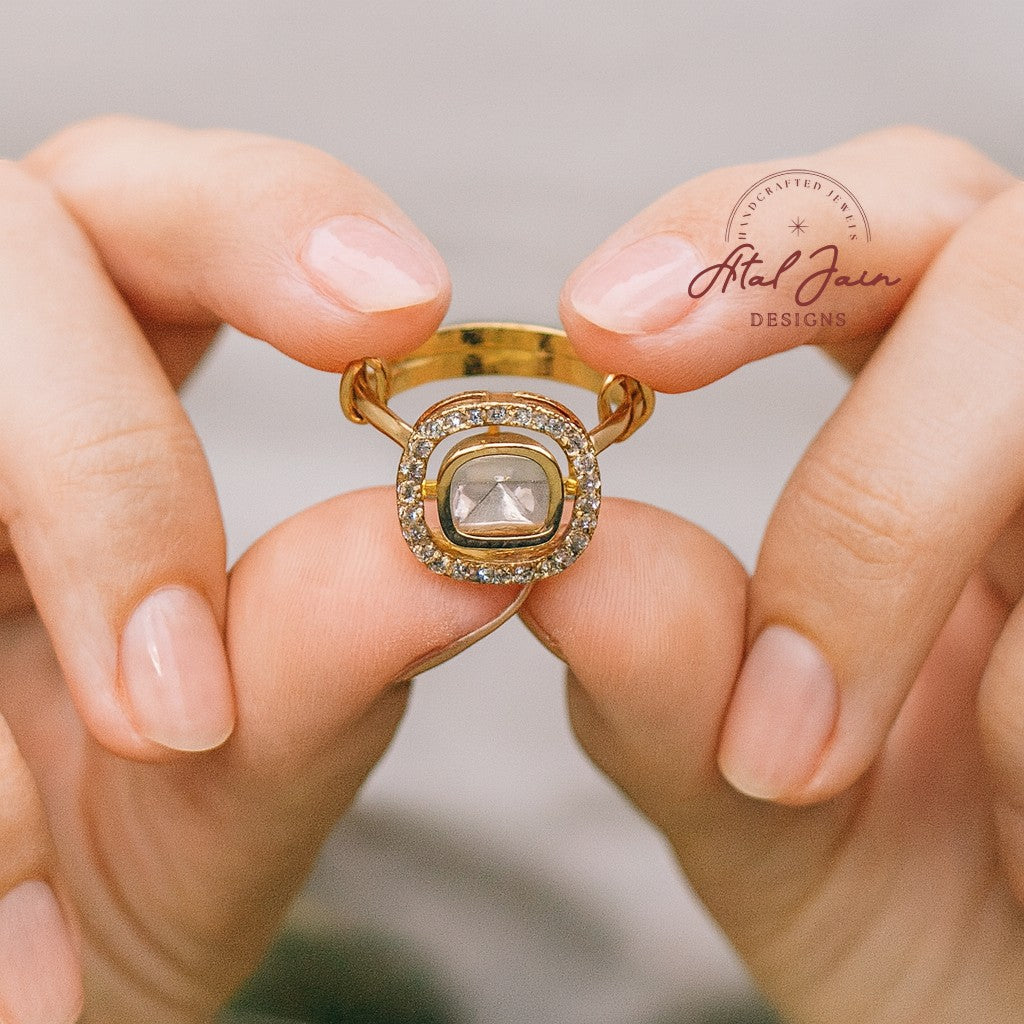 Advika Cushion Shine Ring