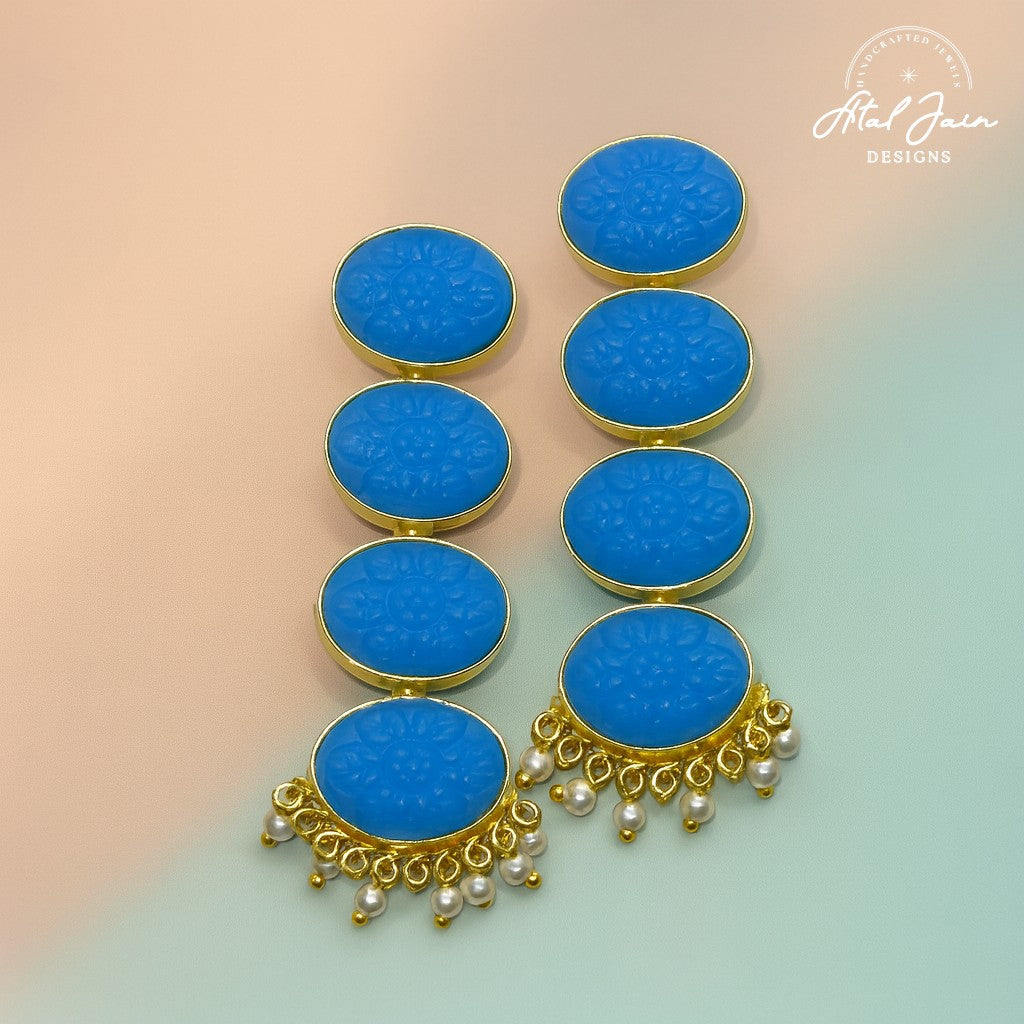 Majestic Pearl & Carved Gemstone Duo