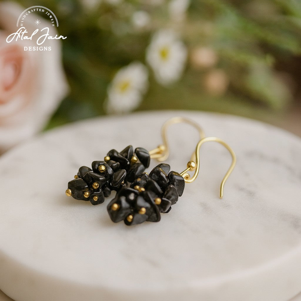 Grapes in Shadow: Elegant Earring Statement