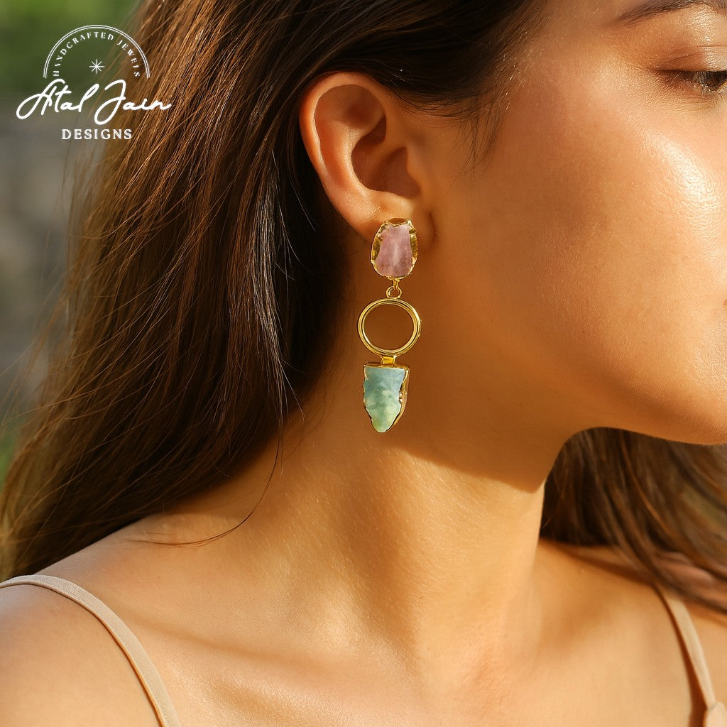 Regal Orchid Stone Earrings