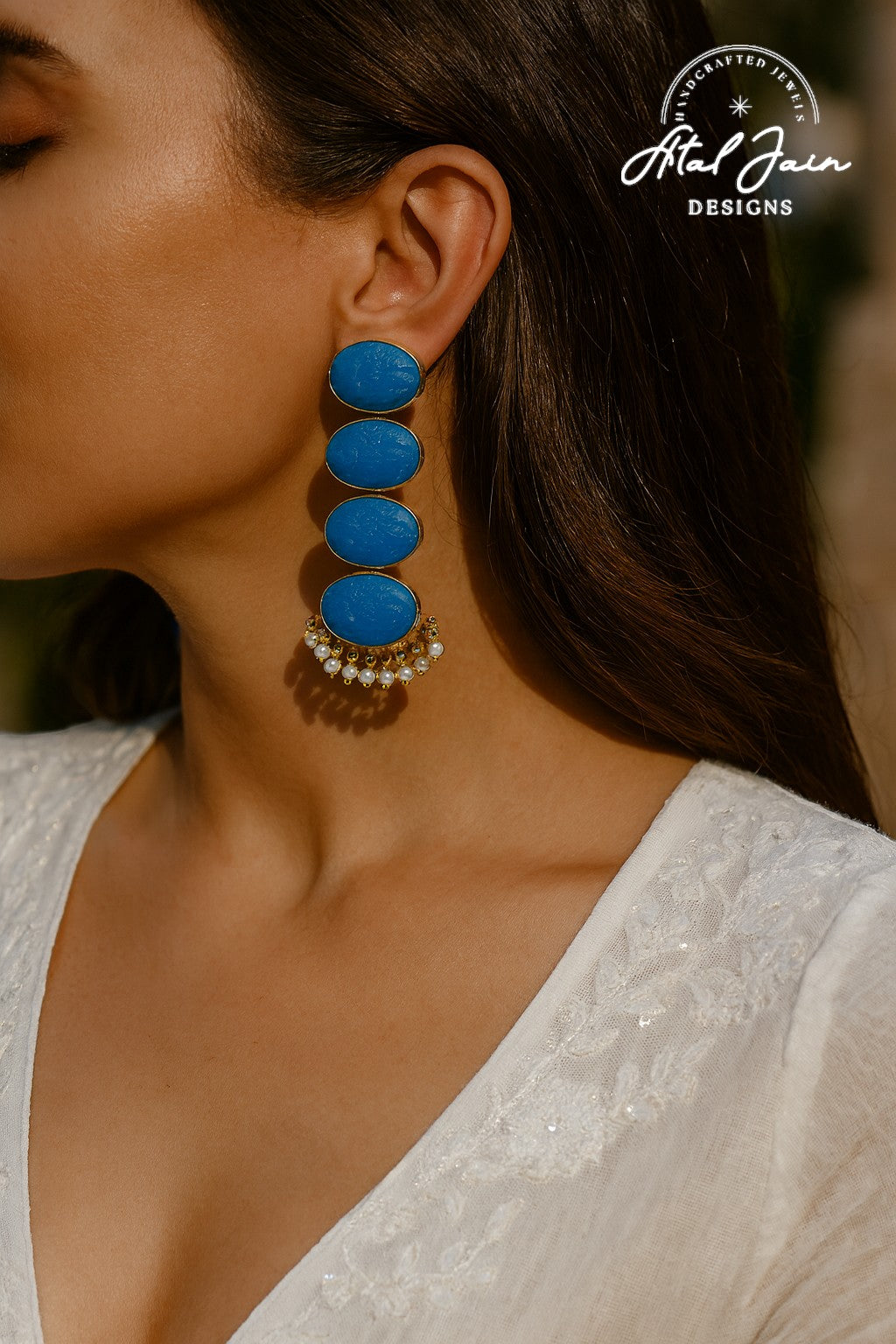 Majestic Pearl & Carved Gemstone Duo