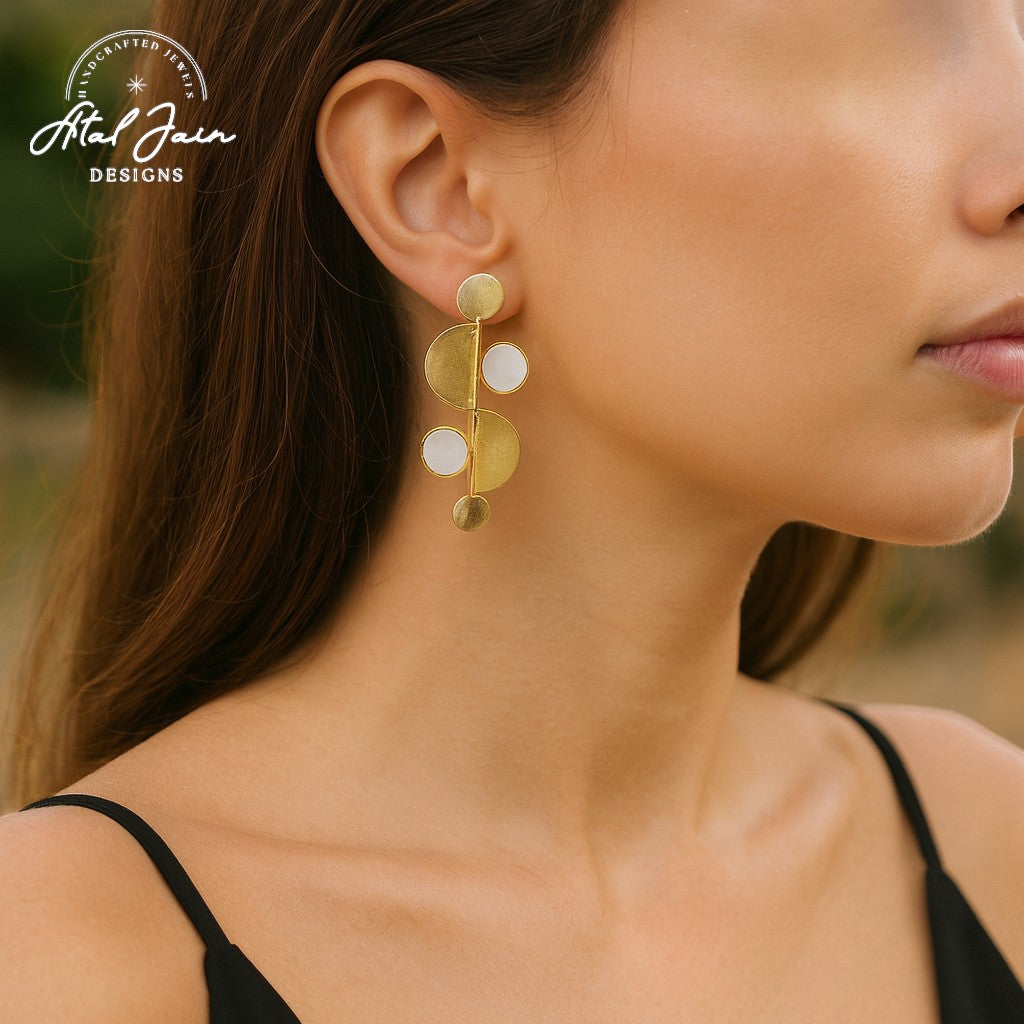 Luxe White Stone Drops