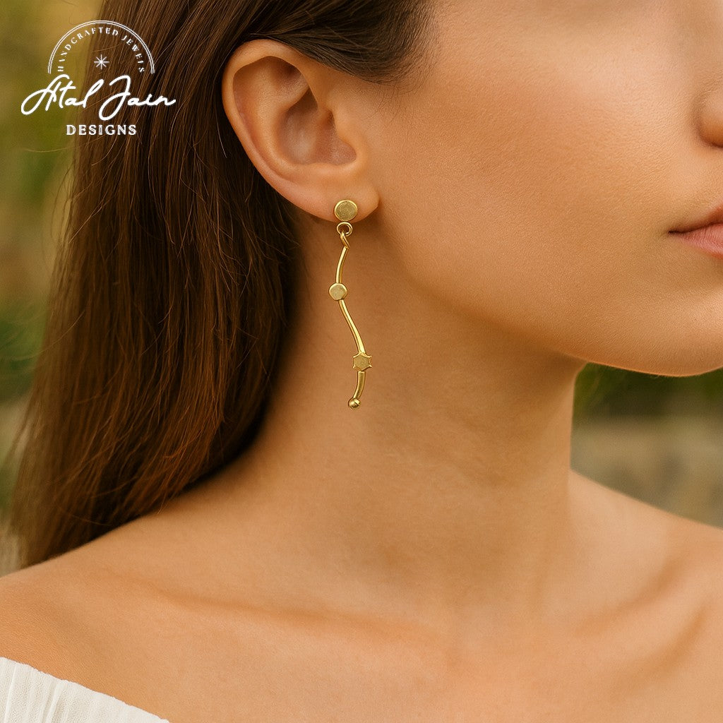 Astral Harmony Gold Earrings
