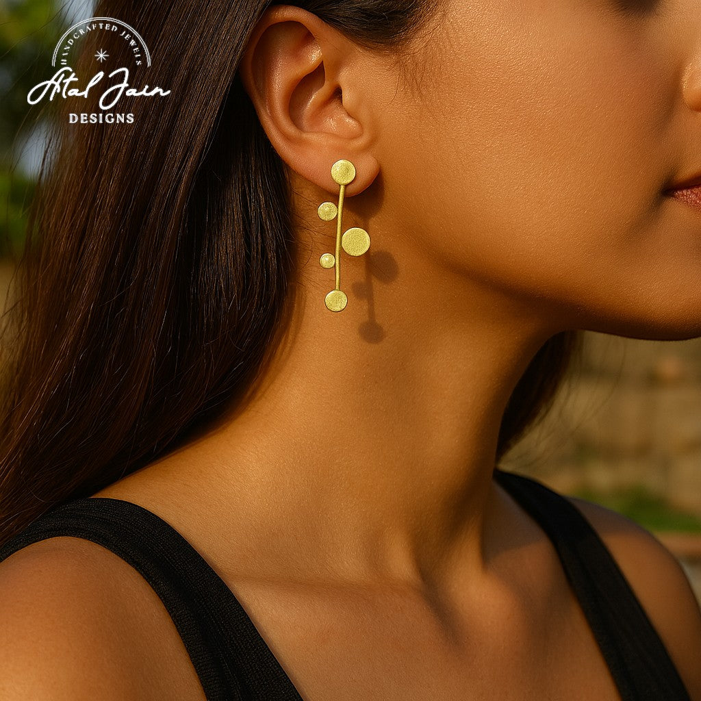 Regal Leaf Adorned Earrings