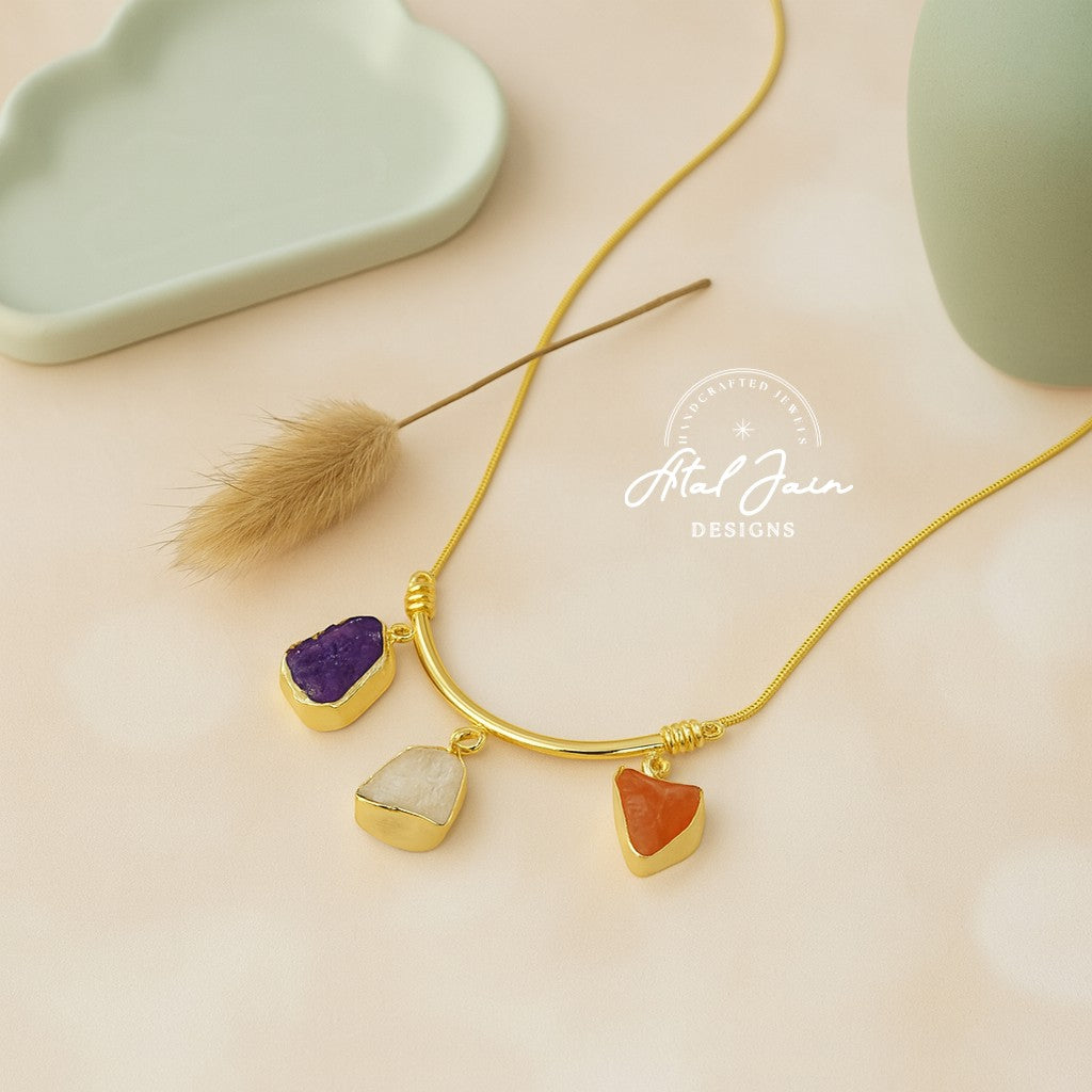 Tri-Stone Luxe Pendant