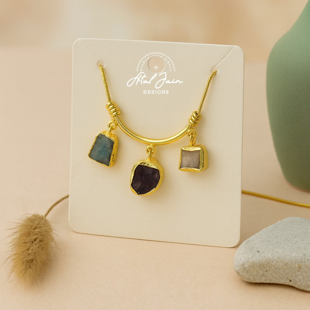 Tri-Stone Luxe Pendant