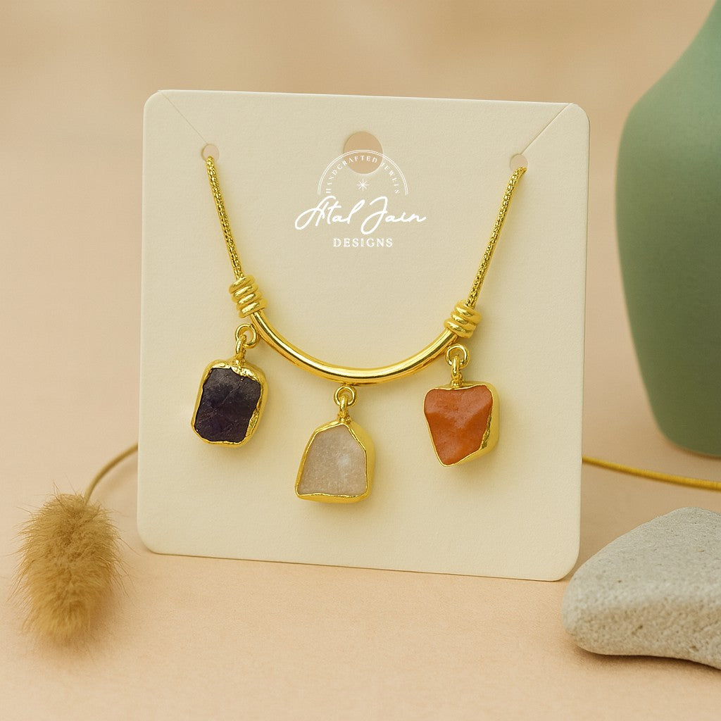 Tri-Stone Luxe Pendant