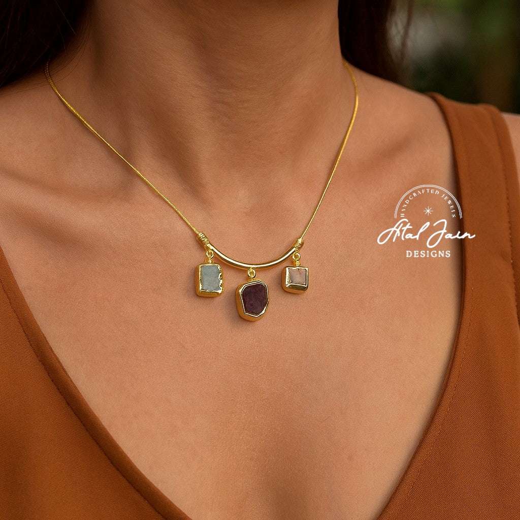 Tri-Stone Luxe Pendant