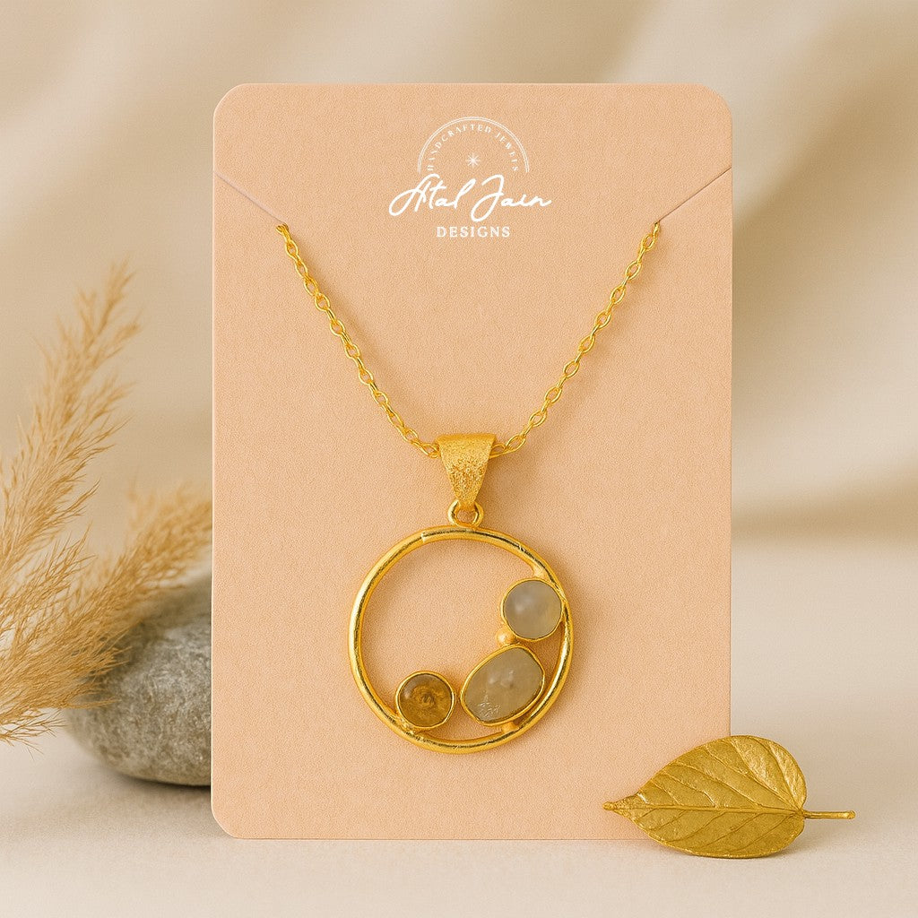 Golden Oasis Gemstone Pendant