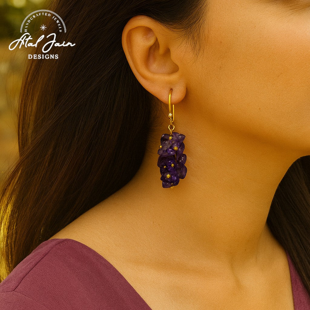 Grapes in Shadow: Elegant Earring Statement