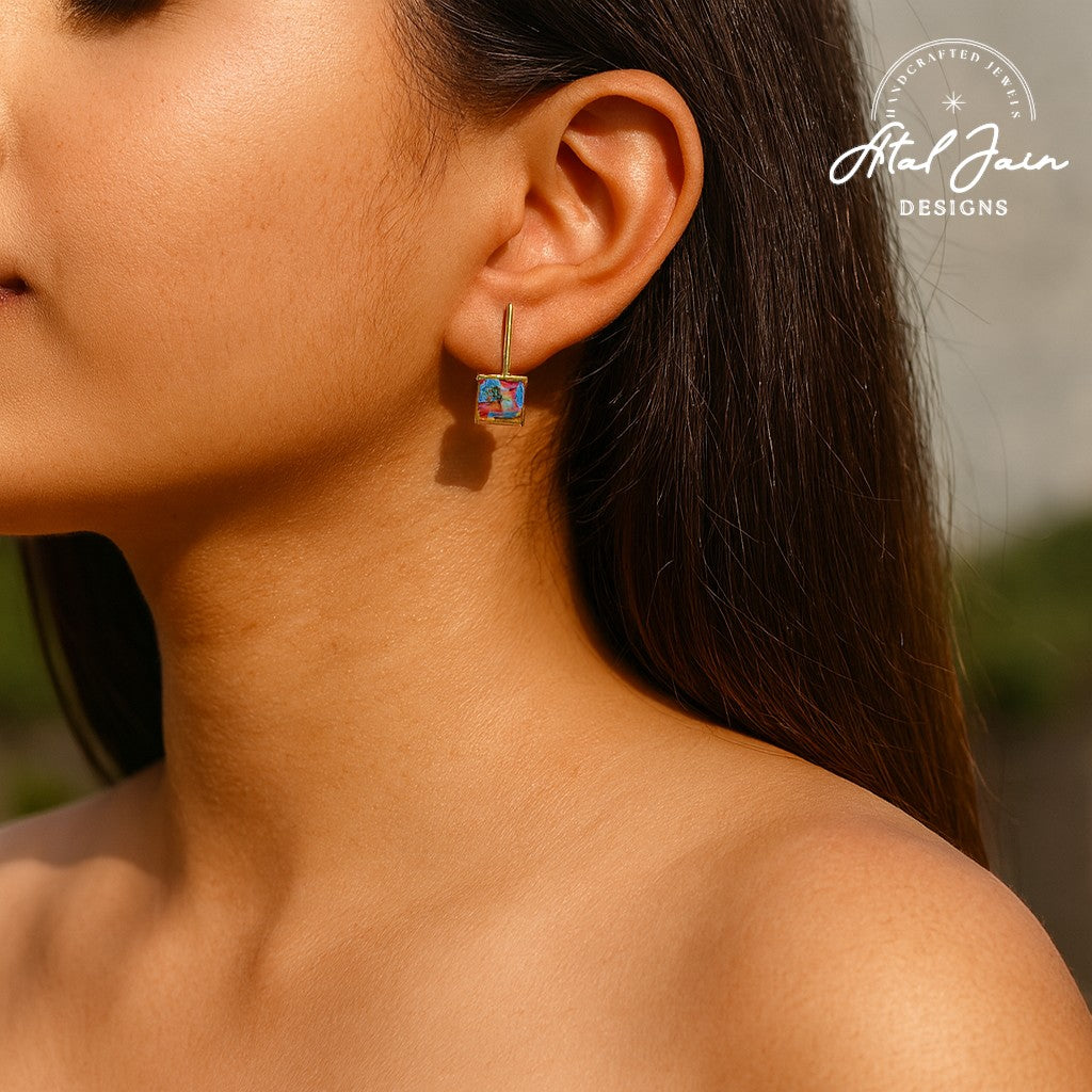 Jewel-Toned Glamour Earrings