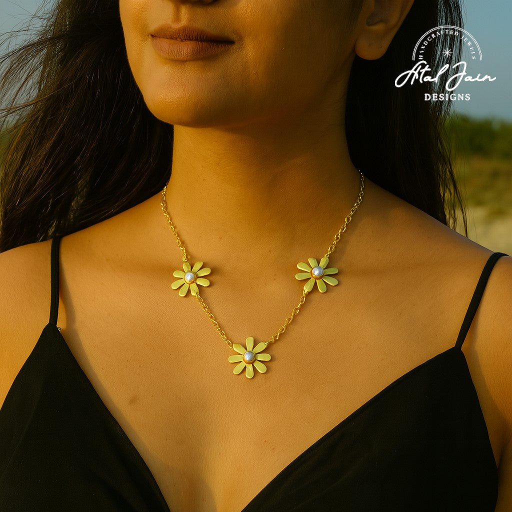 Blossom & Pearl Gold Necklace