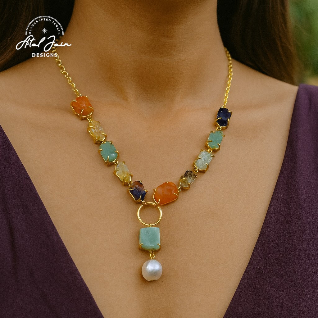 Vibrant Essence Gemstone Necklace