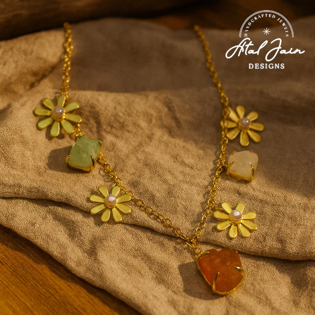 Petal & Pearl: The Enchanted Necklace Ensemble