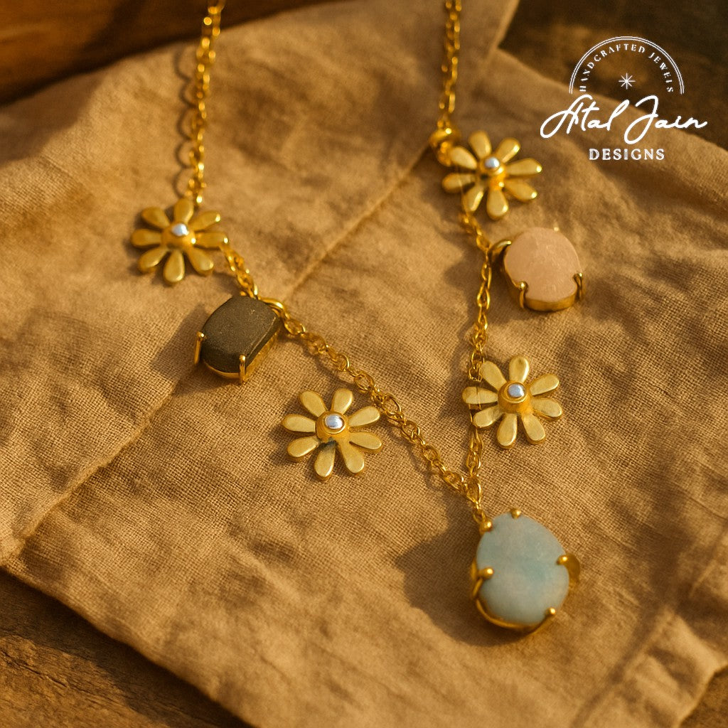 Petal & Pearl: The Enchanted Necklace Ensemble