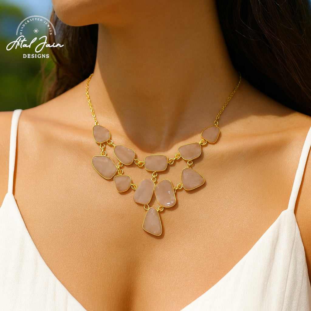 Ethereal Symphony: Vibrant Stone Necklace