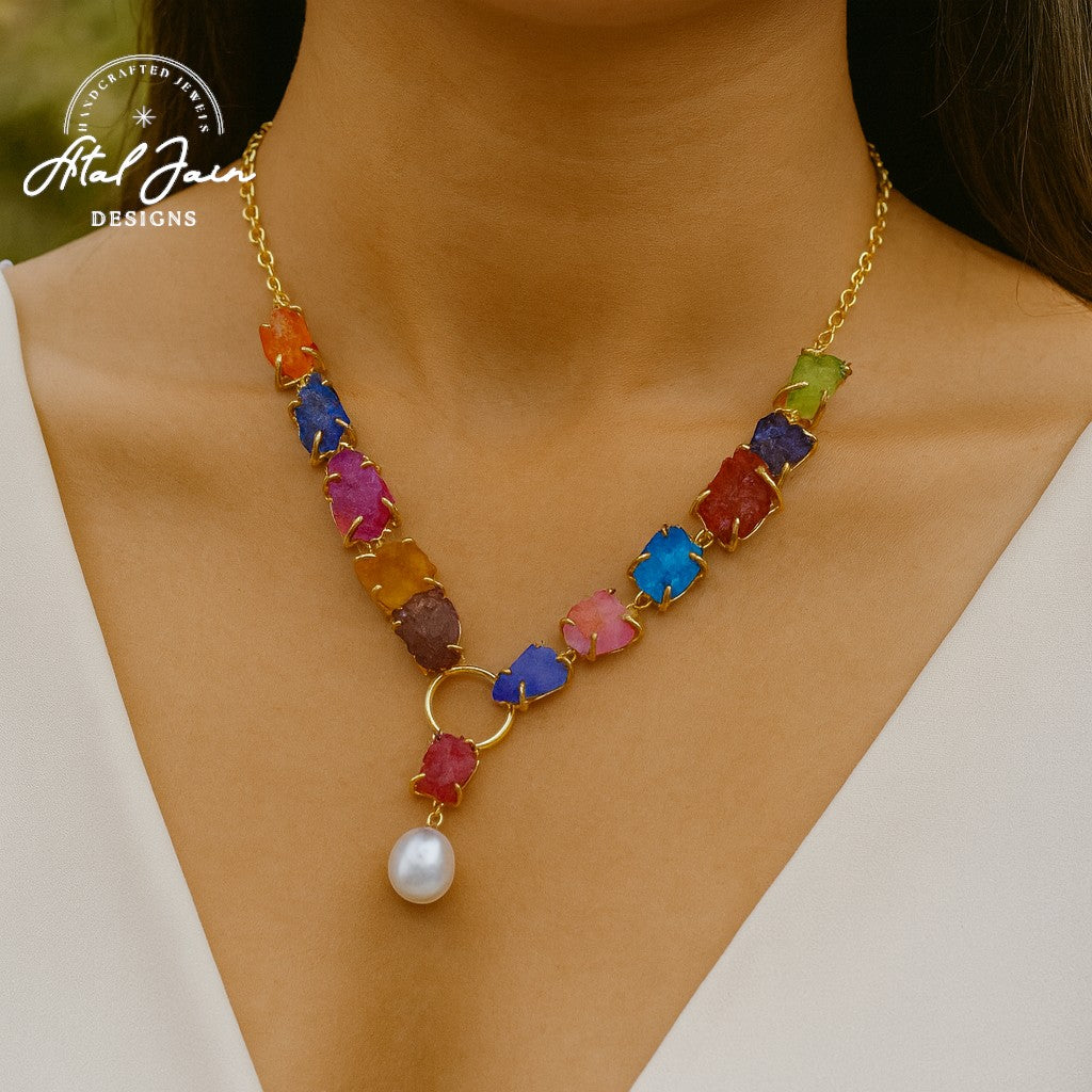 Vibrant Essence Gemstone Necklace