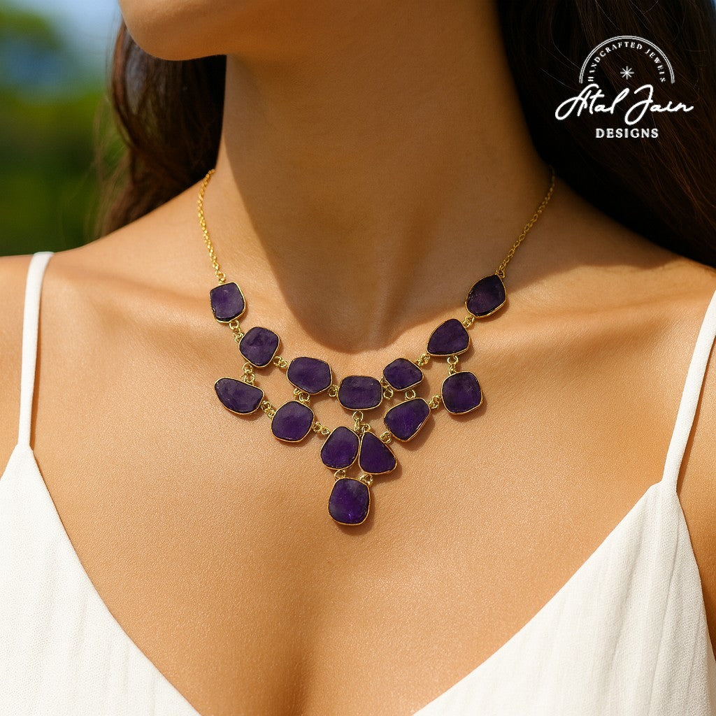 Ethereal Symphony: Vibrant Stone Necklace
