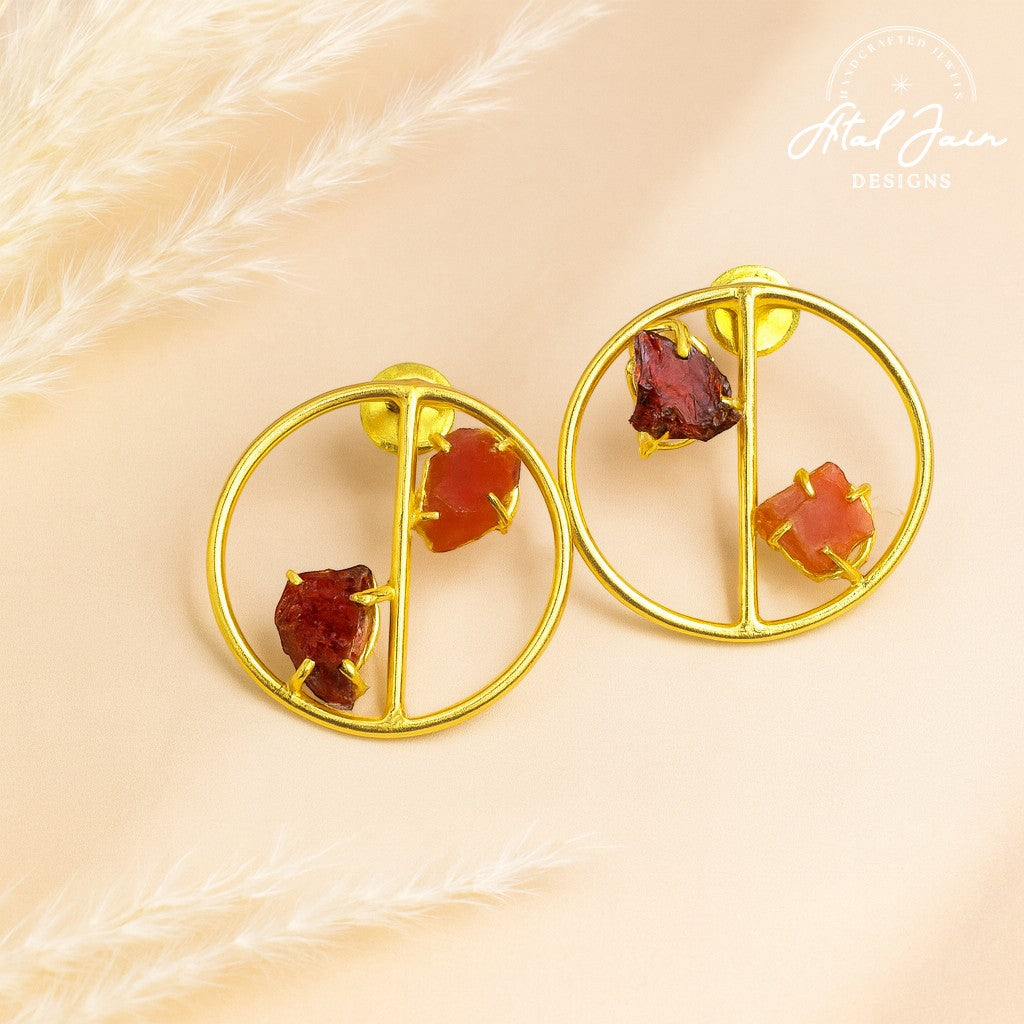 Golden Twilight Gemstones Earrings