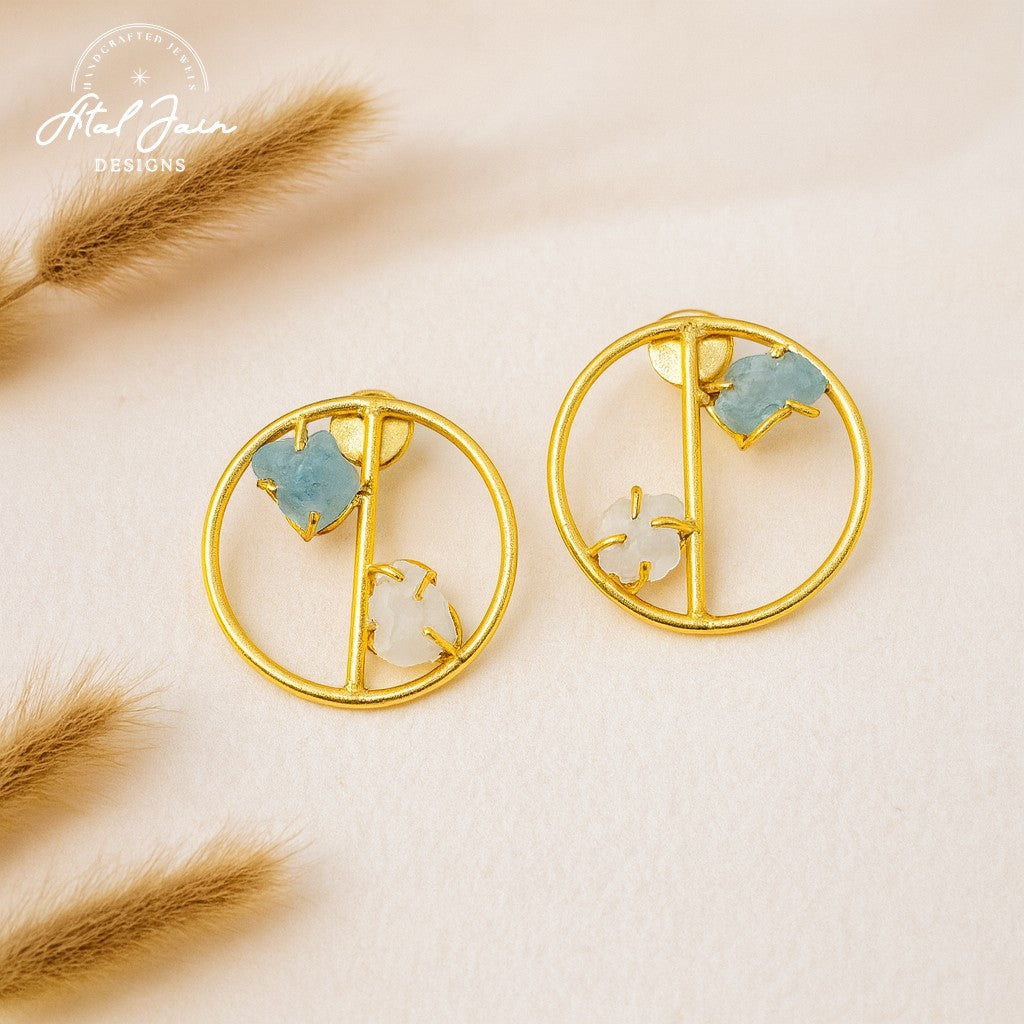 Golden Twilight Gemstones Earrings