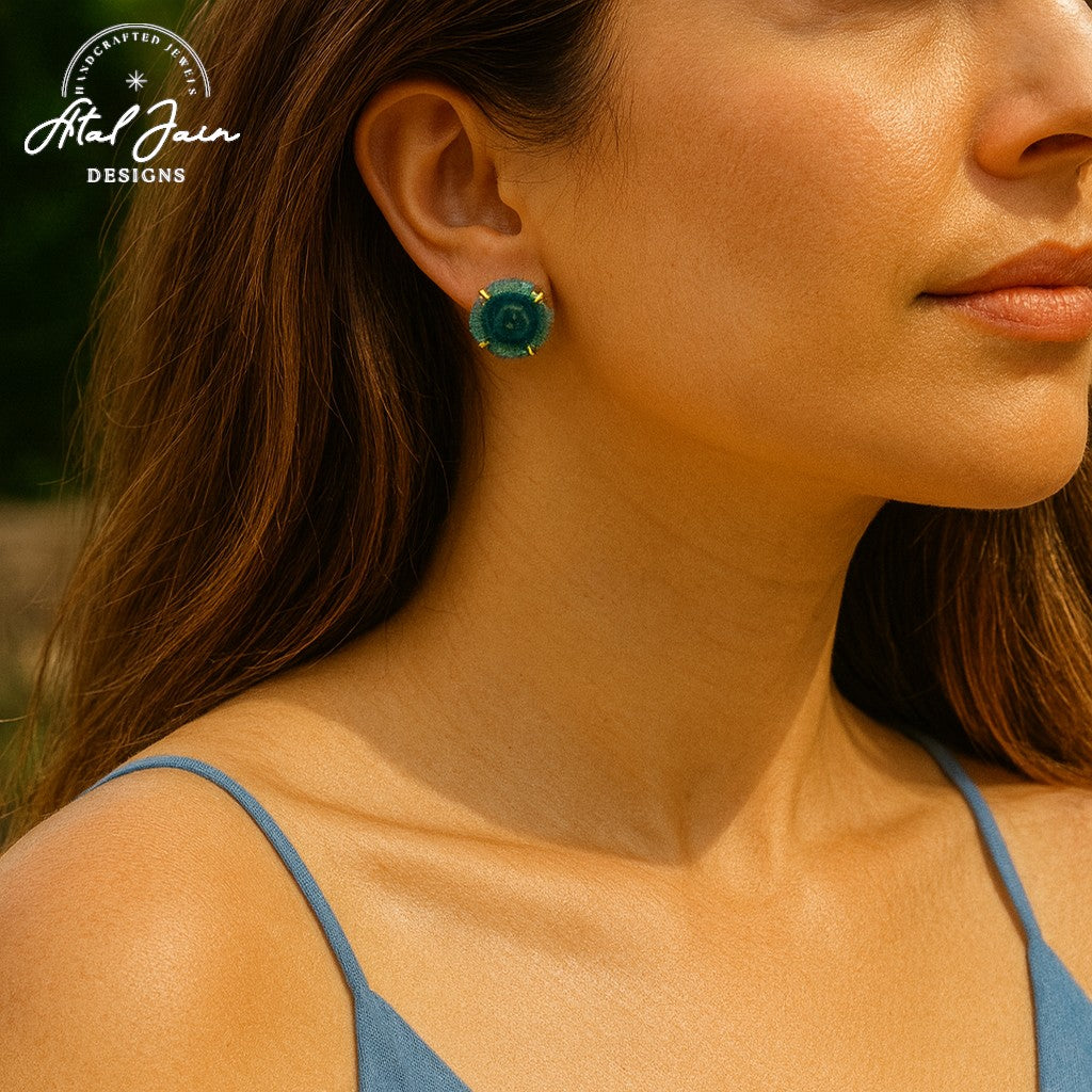 Agate Aura Studs